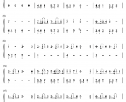 嚣张钢琴简谱-数字双手-en