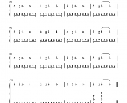 卖花姑娘钢琴简谱-数字双手-金日成