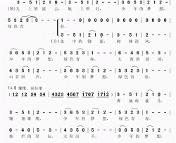 童声合唱组歌之一——绿色青春简谱(歌词)-红星童声合唱团演唱-momoliu曲谱
