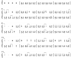 甜甜咸咸钢琴简谱 数字双手 赵芷彤