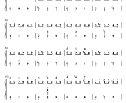 斗琴二钢琴简谱-数字双手-周杰伦