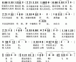 牧人的本色简谱(歌词)-豪图演唱-秋叶起舞记谱上传