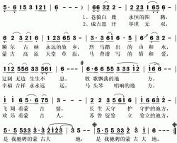 马背家园简谱(歌词)-图门演唱-秋叶起舞记谱上传