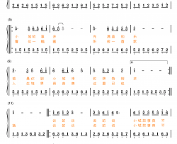 小城故事钢琴简谱-数字双手-邓丽君