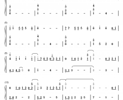 サマータイムレコード钢琴简谱-数字双手-IA