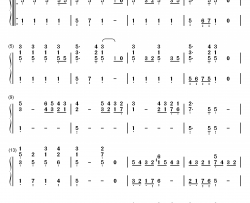 圣诞歌曲 钢琴简谱-数字双手-未知