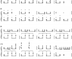 欢乐的牧童钢琴简谱-数字双手-赵松庭