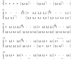 风筝误钢琴简谱-数字双手-刘珂矣