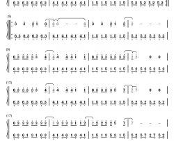 逆战钢琴简谱-数字双手-张杰