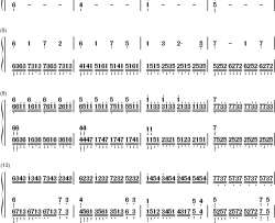 极暗之时改编版钢琴简谱-数字双手-Elex