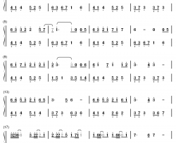 我读三千遍你钢琴简谱-数字双手-小魂