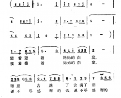 妈妈的白发简谱-彭文祥词 郁洲萍曲