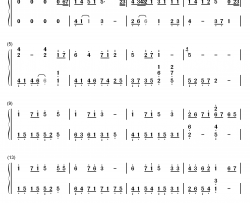 知足钢琴简谱-数字双手-五月天