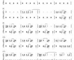 疤痕钢琴简谱-数字双手-麦振鸿