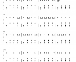 拾稻穗的小姑娘钢琴简谱-数字双手-颂今