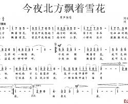 今夜北方飘着雪花简谱-刘世新词 刘琦曲