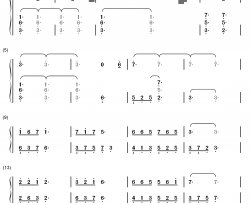 不可说钢琴简谱-数字双手-霍建华  赵丽颖