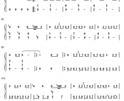 一人振り向いて钢琴简谱-数字双手-遥仰凰华