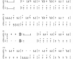 布列舞曲 12钢琴简谱-数字双手-巴赫