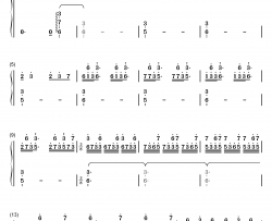 Cornfield Chase钢琴简谱-数字双手-Hans Zimmer