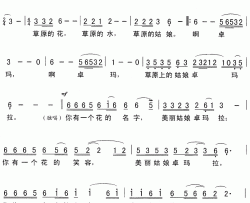 卓玛简谱(歌词)-亚东演唱-Z.E.Z.曲谱