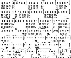 不稳定的爱简谱-苏芮演唱