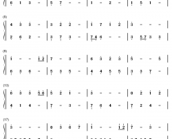 结伴钢琴简谱-数字双手-崔子格 多亮