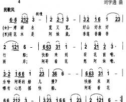 彝族情歌简谱-谢维耕词/刘学通曲