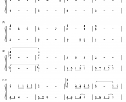 栀子花开钢琴简谱-数字双手-何炅  Angela