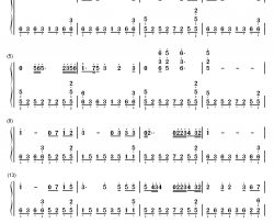 火影忍者钢琴简谱-数字双手-Rurutia  ルルティア