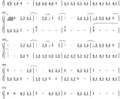 轻吻钢琴简谱-数字双手-苏醒