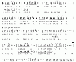 洮南我美丽的家简谱(歌词)-腾格尔演唱-秋叶起舞记谱