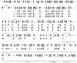 最美的草原简谱(歌词)-潘时七演唱-秋叶起舞记谱上传