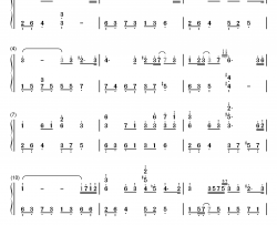 隐形的思念钢琴简谱-数字双手-石进