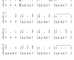 深深的海洋钢琴简谱-数字双手-李宝树