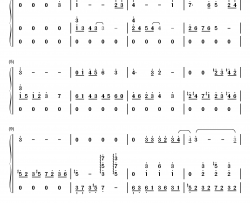 枯叶蝶钢琴简谱-数字双手-许艺娜