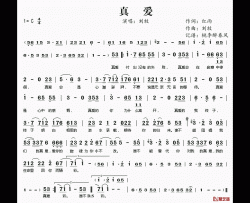 真爱简谱(歌词)-刘牧演唱-桃李醉春风记谱