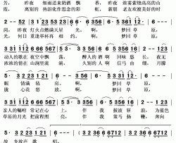 梦里草原简谱(歌词)-金鹰演唱-秋叶起舞记谱上传