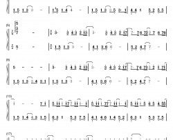 爱してる钢琴简谱-数字双手-高铃