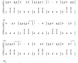 延安颂钢琴简谱-数字双手-李双江