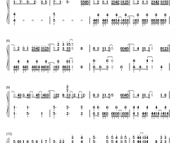 エガオノカナタ钢琴简谱-数字双手-Chiho majiko