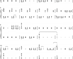 倾城钢琴简谱-数字双手-陈奕迅