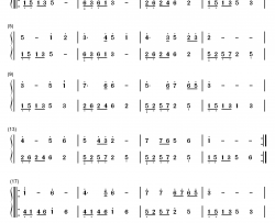 同一首歌钢琴简谱-数字双手-孟卫东