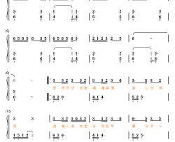 逍遥钢琴简谱-数字双手-王青