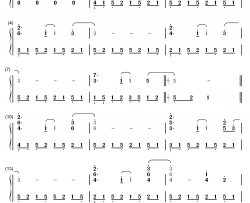 同じ高みへ钢琴简谱-数字双手-麻枝准