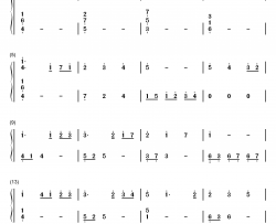 日常钢琴简谱-数字双手-恋与制作人