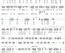 拉萨简谱(歌词)-春雷演唱-秋叶起舞记谱