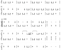 最后一夜钢琴简谱-数字双手-蔡琴