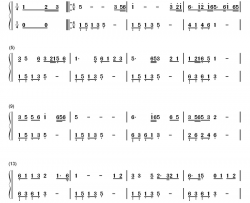 牡丹之歌钢琴简谱-数字双手-蒋大为