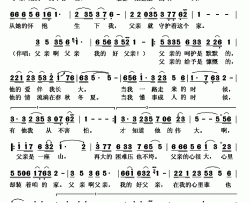 我的好父亲简谱(歌词)-孔庆学演唱-秋叶起舞记谱上传